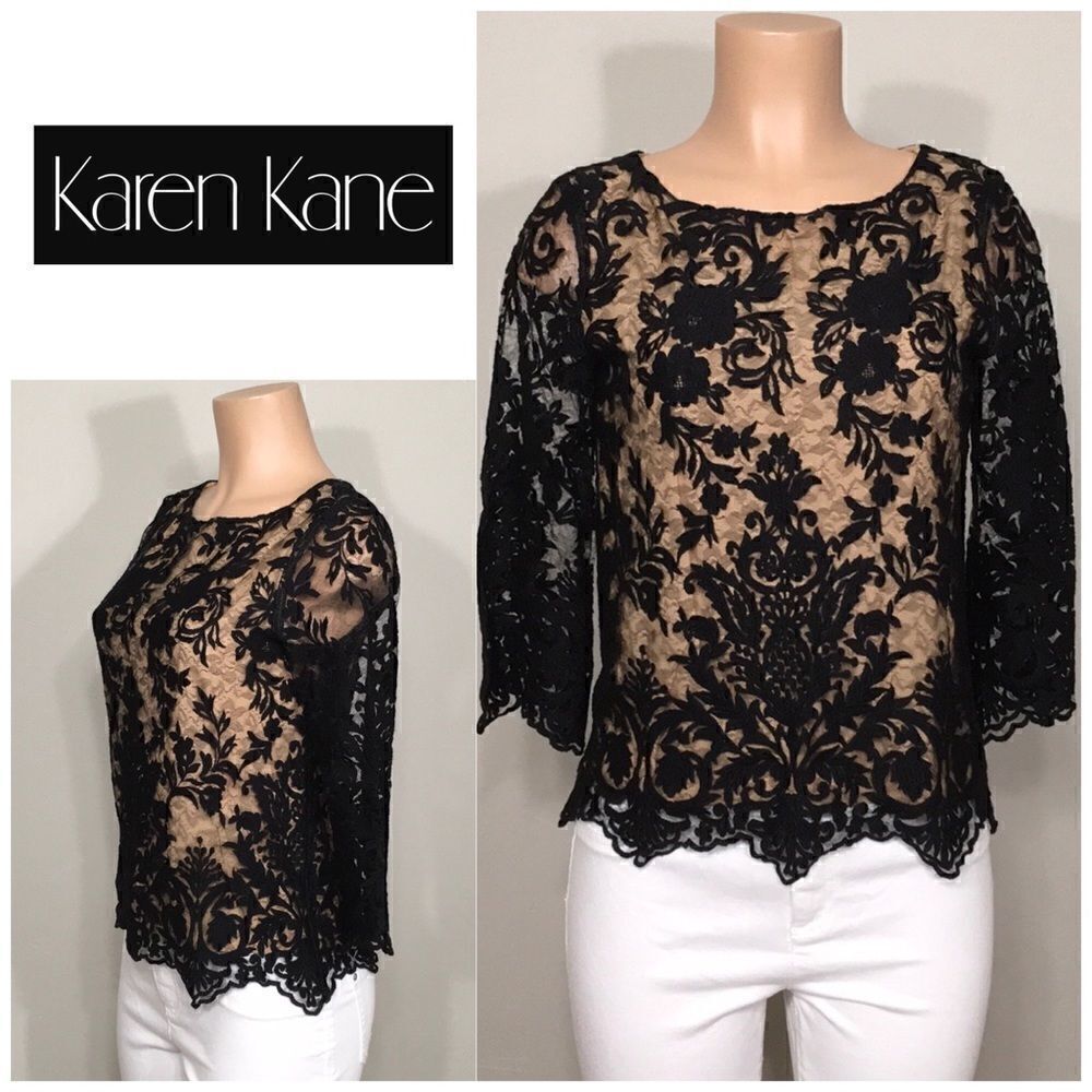 Karen Kane lace top. NWOT